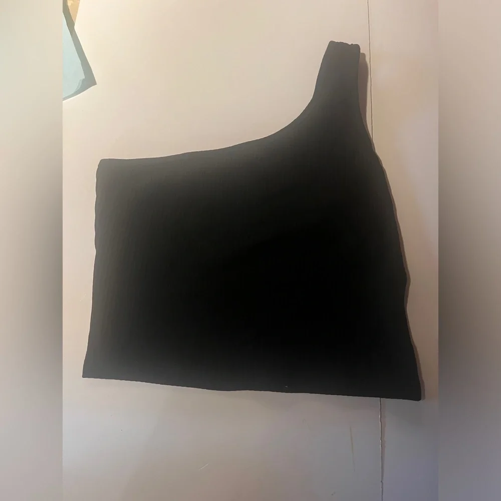 NWOT Minclouse Women's One Shoulder Sleeveless Crop Tops Summer Tank Tees - Picture 9 of 9